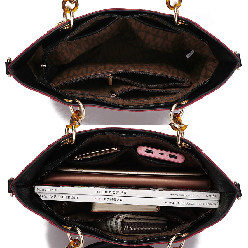 MKF Collection Shoulder Bag for Women, Vegan Leather Handbag Purse Top - Handle Crossbody Bag Tote Bag by Mia K - 7DAY'S