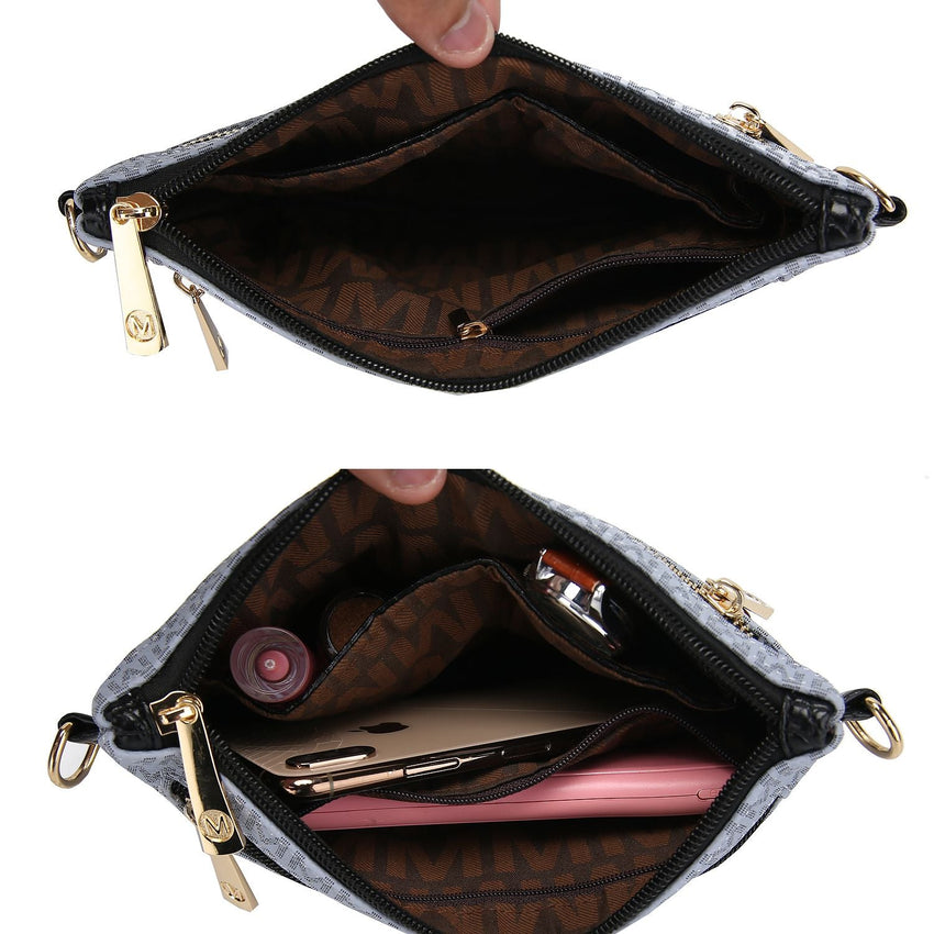 MKF Collection Tarren Signature Crossbody/ Wristlet by Mia k - 7DAY'S