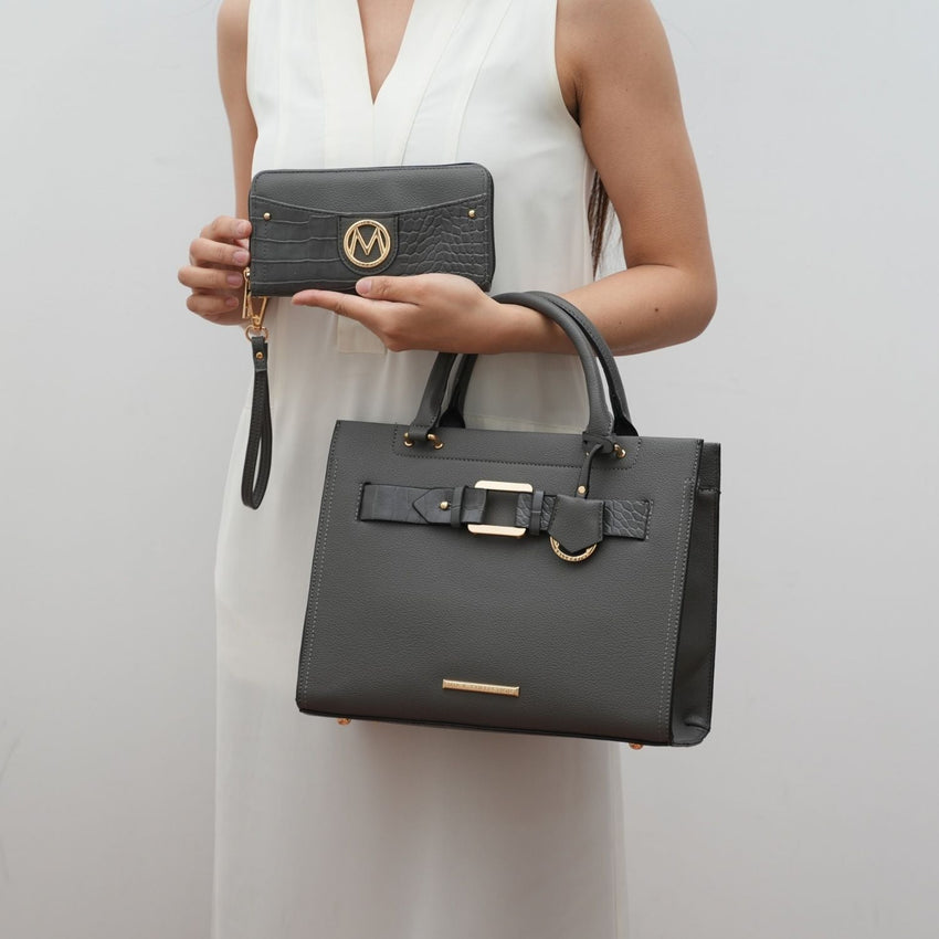MKF Collection Virginia Vegan Leather Women Tote Bag with Wallet by Mia K - 7DAY'S