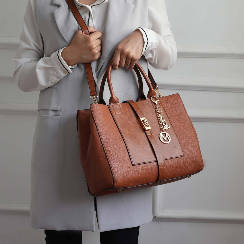 MKF Collection Yola Satchel Bag with Wallet Vegan Leather Women by Mia K - 7DAY'S
