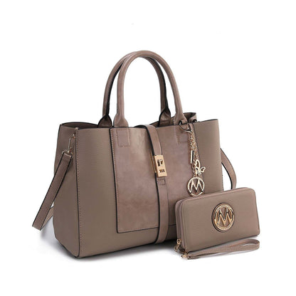 MKF Collection Yola Satchel Bag with Wallet Vegan Leather Women by Mia K - 7DAY'S