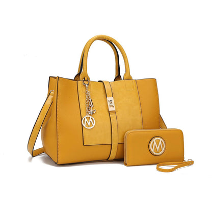 MKF Collection Yola Satchel Bag with Wallet Vegan Leather Women by Mia K - 7DAY'S