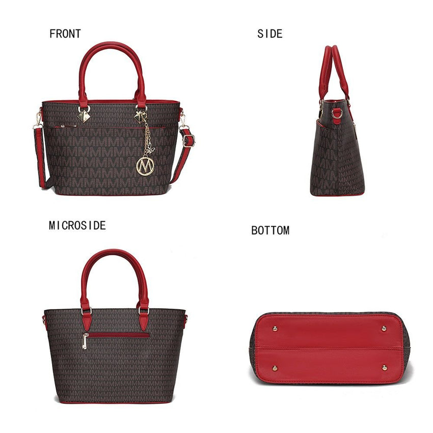 MKF Collection Yonah Tote Signature Printed Vegan Leather by Mia K - 7DAY'S