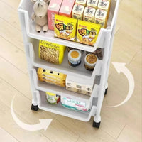 Mobile Storage Rack Trolley Multi - layer Kitchen Trolley Thicken Metal Cart Snacks Storage Rack with Wheels - 7DAY'S