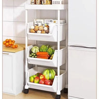 Mobile Storage Rack Trolley Multi - layer Kitchen Trolley Thicken Metal Cart Snacks Storage Rack with Wheels - 7DAY'S