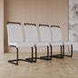 Modern Dining Chairs,PU Faux Leather High Back Upholstered Side Chair with C - shaped Tube plating Metal Legs for Dining Room Kitchen Vanity Patio Club Guest Office Chair (Set of 4) - 7DAY'S