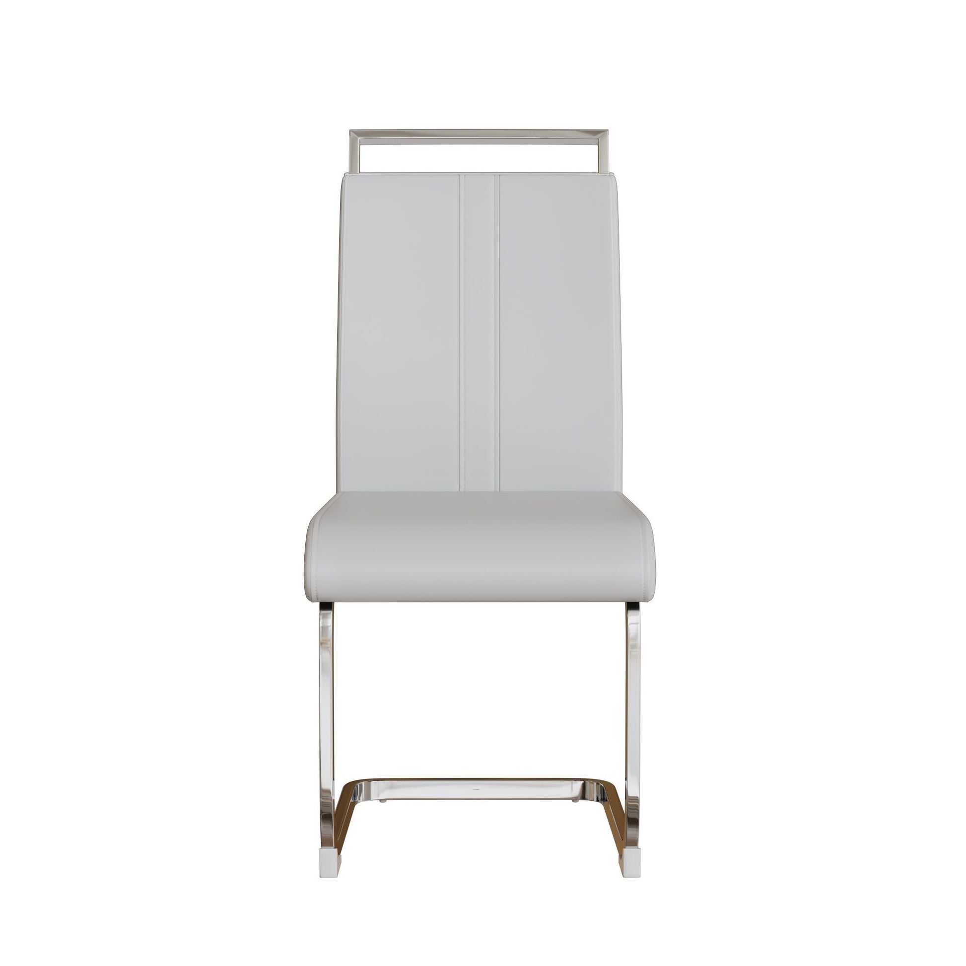 Modern Dining Chairs,PU Faux Leather High Back Upholstered Side Chair with C - shaped Tube plating Metal Legs for Dining Room Kitchen Vanity Patio Club Guest Office Chair (Set of 4) - 7DAY'S