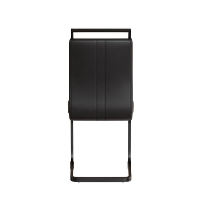 Modern Dining Chairs,PU Faux Leather High Back Upholstered Side Chair with C - shaped Tube plating Metal Legs for Dining Room Kitchen Vanity Patio Club Guest Office Chair (Set of 4) - 7DAY'S