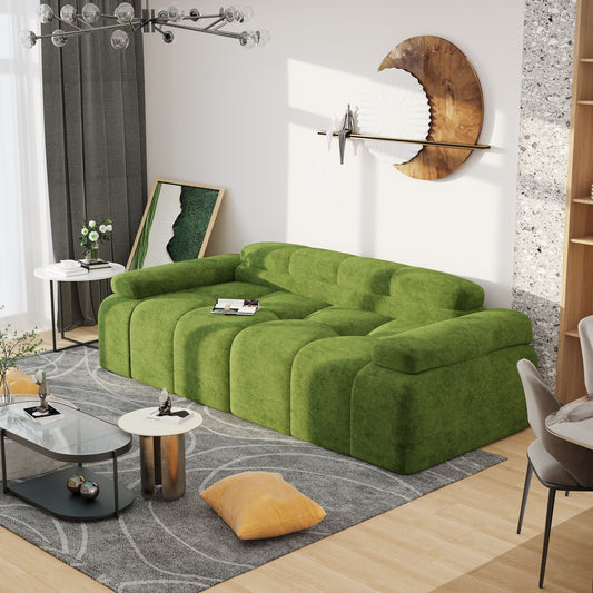 Modern Sofa Bed,Velvet Sleeper Couch,3 Seater Tufted Sofa,And Adjustable Backrests For Small Spaces, Living Room, Bedroom - 7DAY'S