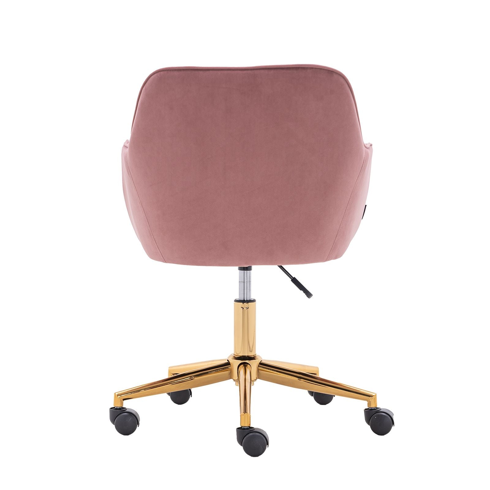 Modern Velvet Fabric Material Adjustable Height 360 revolving Home Office Chair with Gold Metal Legs and Universal Wheels for Indoor - 7DAY'S