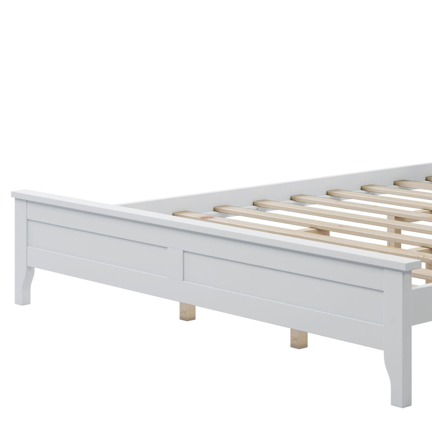 Modern White Solid Wood Queen Platform Bed (old sku:WF283525AAK) - 7DAY'S