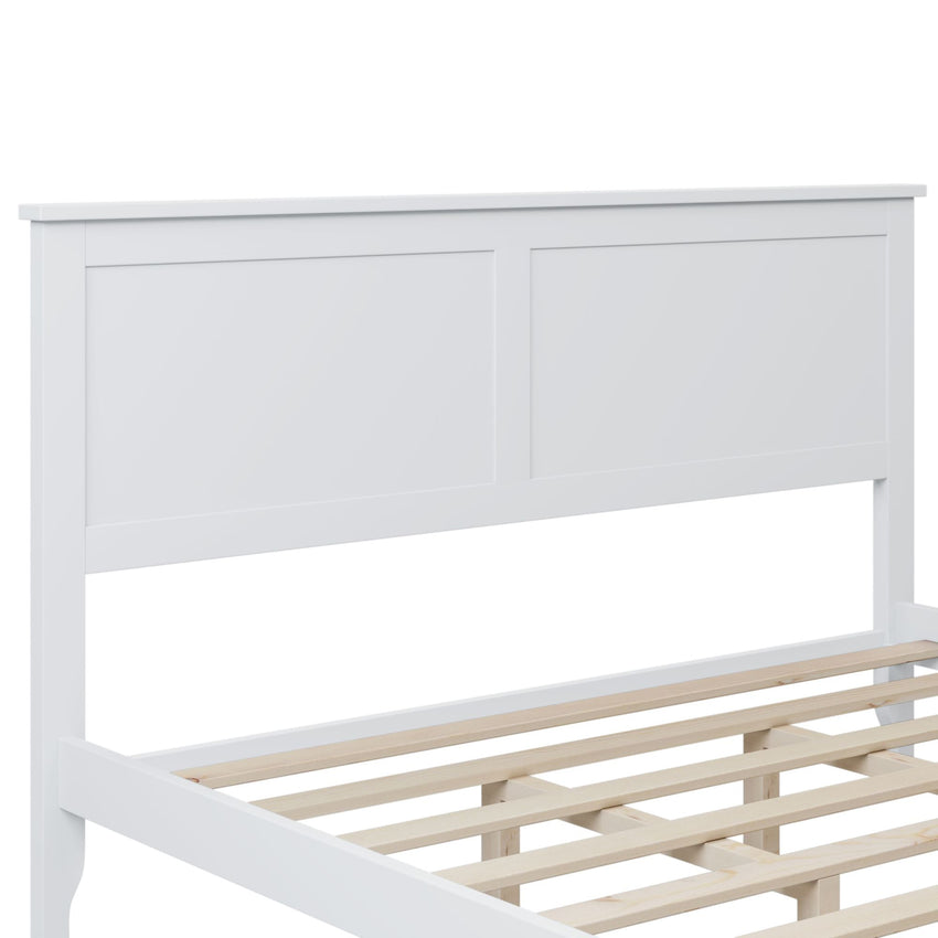 Modern White Solid Wood Queen Platform Bed (old sku:WF283525AAK) - 7DAY'S