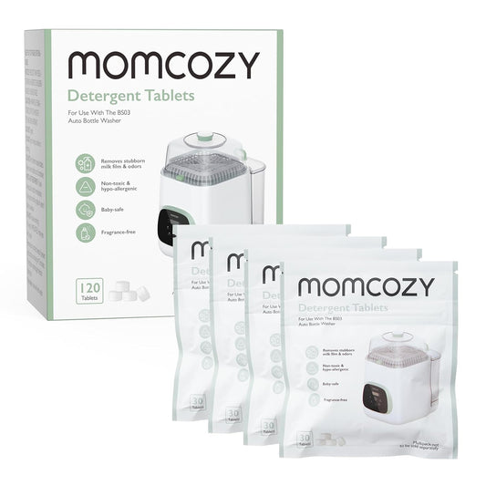 Momcozy Official Washing Block for Momcozy KleanPal Pro Baby Bottle Washer, 120 Detergent Tablets - 7DAY'S