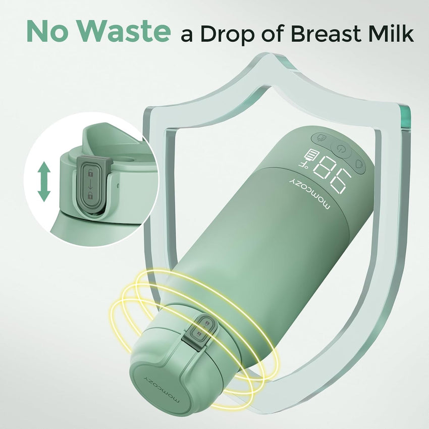 Momcozy Portable Milk Warmer for Travel – Dual Heating Modes for Breast Milk & Water, Portable Bottle Warmer with Fast Heating & Long Battery Life, 17 Ounces Large Capacity to Meet Your All - Day Needs - 7DAY'S