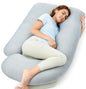 Momcozy Pregnancy Pillows for Sleeping, U Shaped Full Body Maternity Pillow with Removable Cover - Support for Back, Legs, Belly, HIPS for Pregnant Women, 57 Inch Pregnancy Pillow for Women, Grey - 7DAY'S