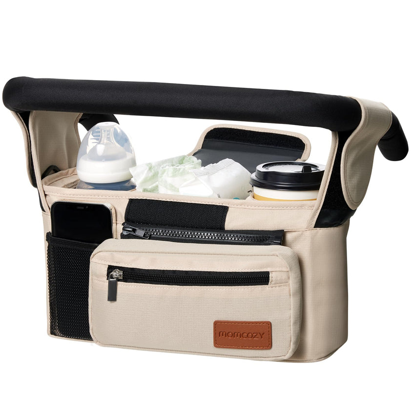 Momcozy Universal Stroller Organizer with Insulated Cup Holder Detachable Phone Bag & Shoulder Strap, Fits for Stroller like Uppababy, Baby Jogger, Britax, BOB, Umbrella and Pet Stroller - 7DAY'S