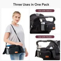 Momcozy Universal Stroller Organizer with Insulated Cup Holder Detachable Phone Bag & Shoulder Strap, Fits for Stroller like Uppababy, Baby Jogger, Britax, BOB, Umbrella and Pet Stroller - 7DAY'S