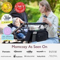 Momcozy Universal Stroller Organizer with Insulated Cup Holder Detachable Phone Bag & Shoulder Strap, Fits for Stroller like Uppababy, Baby Jogger, Britax, BOB, Umbrella and Pet Stroller - 7DAY'S