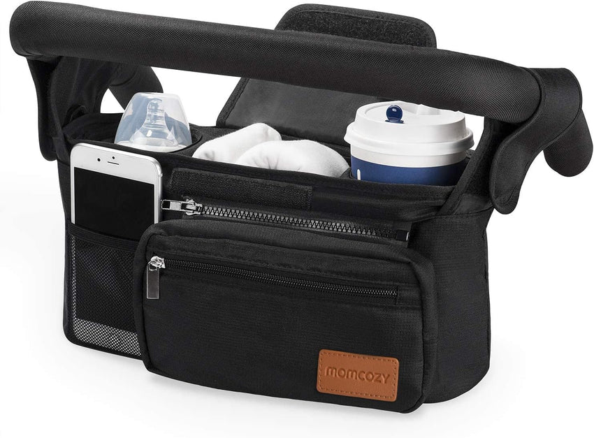 Momcozy Universal Stroller Organizer with Insulated Cup Holder Detachable Phone Bag & Shoulder Strap, Fits for Stroller like Uppababy, Baby Jogger, Britax, BOB, Umbrella and Pet Stroller - 7DAY'S