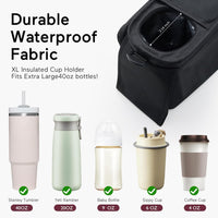 Momcozy Universal Stroller Organizer with Insulated Cup Holder Detachable Phone Bag & Shoulder Strap, Fits for Stroller like Uppababy, Baby Jogger, Britax, BOB, Umbrella and Pet Stroller - 7DAY'S
