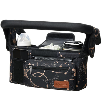 Momcozy Universal Stroller Organizer with Insulated Cup Holder Detachable Phone Bag & Shoulder Strap, Fits for Stroller like Uppababy, Baby Jogger, Britax, BOB, Umbrella and Pet Stroller - 7DAY'S