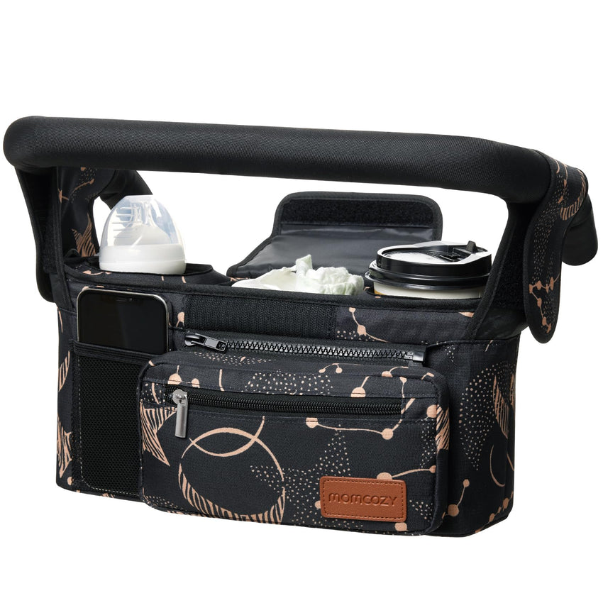 Momcozy Universal Stroller Organizer with Insulated Cup Holder Detachable Phone Bag & Shoulder Strap, Fits for Stroller like Uppababy, Baby Jogger, Britax, BOB, Umbrella and Pet Stroller - 7DAY'S