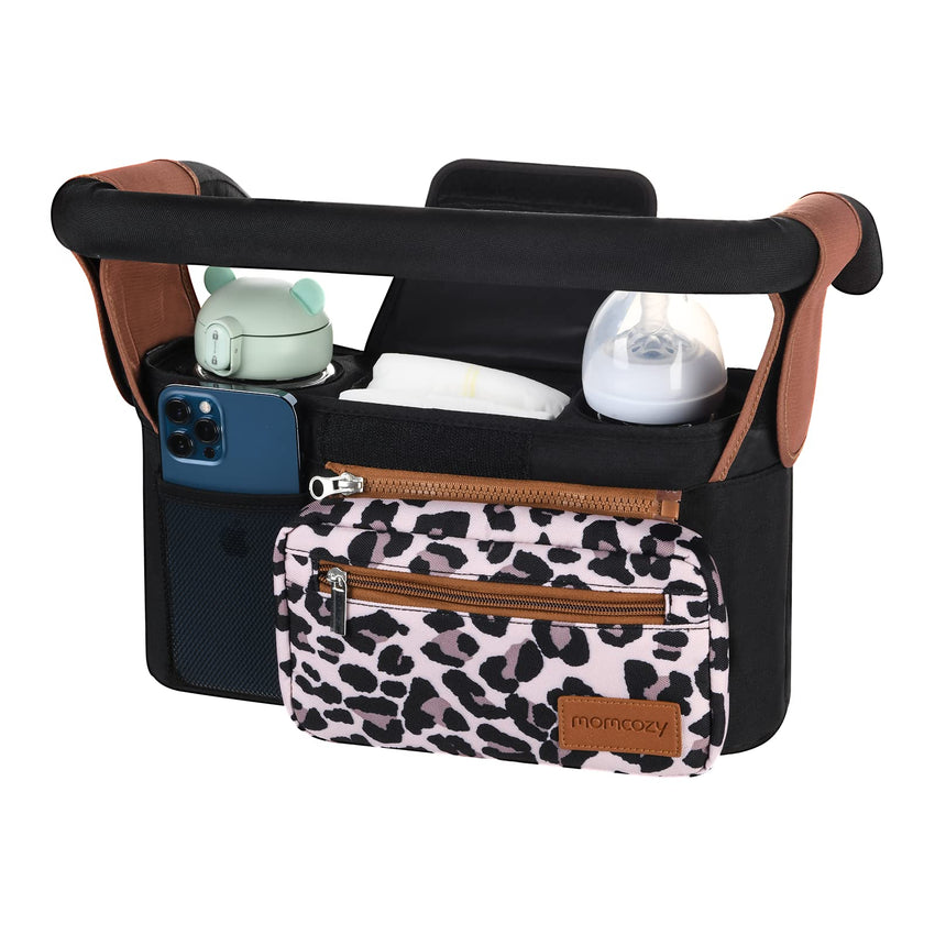 Momcozy Universal Stroller Organizer with Insulated Cup Holder Detachable Phone Bag & Shoulder Strap, Fits for Stroller like Uppababy, Baby Jogger, Britax, BOB, Umbrella and Pet Stroller - 7DAY'S