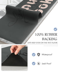 MontVoo - Bath Mat - Bathroom Mat Rug Non Slip Super Absorbent Stain Resistant Quick Dry Thin Bathroom Rug - Bath Mats for Bathroom Floor Bathtub Vanity - Bathmat Bath Rug Easy Care - 17"x27" Grey - 7DAY'S