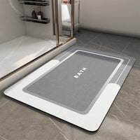 MontVoo - Bath Mat - Bathroom Mat Rug Non Slip Super Absorbent Stain Resistant Quick Dry Thin Bathroom Rug - Bath Mats for Bathroom Floor Bathtub Vanity - Bathmat Bath Rug Easy Care - 17"x27" Grey - 7DAY'S