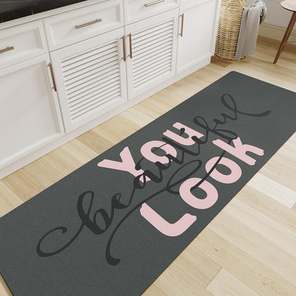 MontVoo - Bath Mat - Bathroom Mat Rug Non Slip Super Absorbent Stain Resistant Quick Dry Thin Bathroom Rug - Bath Mats for Bathroom Floor Bathtub Vanity - Bathmat Bath Rug Easy Care - 17"x27" Grey - 7DAY'S