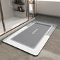 MontVoo - Bath Mat - Bathroom Mat Rug Non Slip Super Absorbent Stain Resistant Quick Dry Thin Bathroom Rug - Bath Mats for Bathroom Floor Bathtub Vanity - Bathmat Bath Rug Easy Care - 17"x27" Grey - 7DAY'S