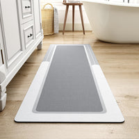 MontVoo - Bath Mat - Bathroom Mat Rug Non Slip Super Absorbent Stain Resistant Quick Dry Thin Bathroom Rug - Bath Mats for Bathroom Floor Bathtub Vanity - Bathmat Bath Rug Easy Care - 17"x27" Grey - 7DAY'S