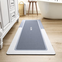 MontVoo - Bath Mat - Bathroom Mat Rug Non Slip Super Absorbent Stain Resistant Quick Dry Thin Bathroom Rug - Bath Mats for Bathroom Floor Bathtub Vanity - Bathmat Bath Rug Easy Care - 17"x27" Grey - 7DAY'S