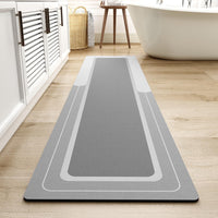 MontVoo - Bath Mat - Bathroom Mat Rug Non Slip Super Absorbent Stain Resistant Quick Dry Thin Bathroom Rug - Bath Mats for Bathroom Floor Bathtub Vanity - Bathmat Bath Rug Easy Care - 17"x27" Grey - 7DAY'S