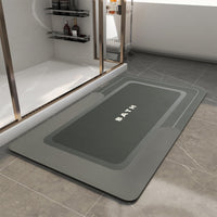 MontVoo - Bath Mat - Bathroom Mat Rug Non Slip Super Absorbent Stain Resistant Quick Dry Thin Bathroom Rug - Bath Mats for Bathroom Floor Bathtub Vanity - Bathmat Bath Rug Easy Care - 17"x27" Grey - 7DAY'S
