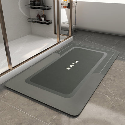 MontVoo - Bath Mat - Bathroom Mat Rug Non Slip Super Absorbent Stain Resistant Quick Dry Thin Bathroom Rug - Bath Mats for Bathroom Floor Bathtub Vanity - Bathmat Bath Rug Easy Care - 17"x27" Grey - 7DAY'S