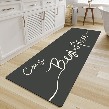MontVoo - Bath Mat - Bathroom Mat Rug Non Slip Super Absorbent Stain Resistant Quick Dry Thin Bathroom Rug - Bath Mats for Bathroom Floor Bathtub Vanity - Bathmat Bath Rug Easy Care - 17"x27" Grey - 7DAY'S