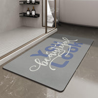MontVoo - Bath Mat - Bathroom Mat Rug Non Slip Super Absorbent Stain Resistant Quick Dry Thin Bathroom Rug - Bath Mats for Bathroom Floor Bathtub Vanity - Bathmat Bath Rug Easy Care - 17"x27" Grey - 7DAY'S