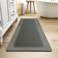 MontVoo - Bath Mat - Bathroom Mat Rug Non Slip Super Absorbent Stain Resistant Quick Dry Thin Bathroom Rug - Bath Mats for Bathroom Floor Bathtub Vanity - Bathmat Bath Rug Easy Care - 17"x27" Grey - 7DAY'S