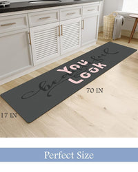 MontVoo - Bath Mat - Bathroom Mat Rug Non Slip Super Absorbent Stain Resistant Quick Dry Thin Bathroom Rug - Bath Mats for Bathroom Floor Bathtub Vanity - Bathmat Bath Rug Easy Care - 17"x27" Grey - 7DAY'S