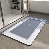 MontVoo - Bath Mat - Bathroom Mat Rug Non Slip Super Absorbent Stain Resistant Quick Dry Thin Bathroom Rug - Bath Mats for Bathroom Floor Bathtub Vanity - Bathmat Bath Rug Easy Care - 17"x27" Grey - 7DAY'S
