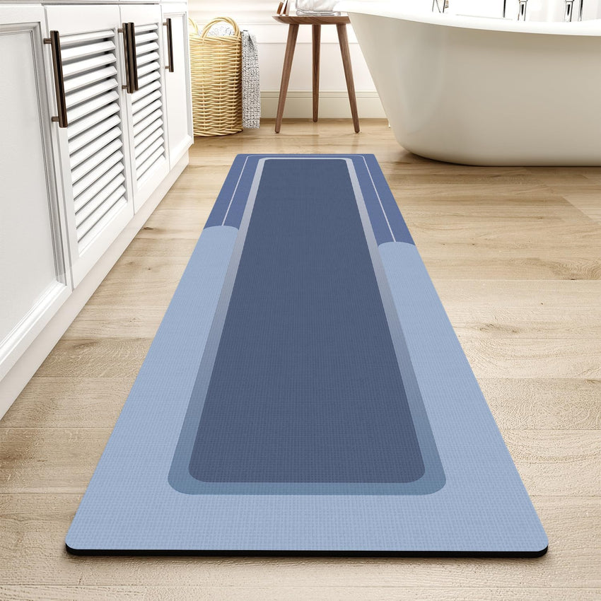 MontVoo - Bath Mat - Bathroom Mat Rug Non Slip Super Absorbent Stain Resistant Quick Dry Thin Bathroom Rug - Bath Mats for Bathroom Floor Bathtub Vanity - Bathmat Bath Rug Easy Care - 17"x27" Grey - 7DAY'S