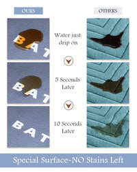 MontVoo - Bath Mat - Bathroom Mat Rug Non Slip Super Absorbent Stain Resistant Quick Dry Thin Bathroom Rug - Bath Mats for Bathroom Floor Bathtub Vanity - Bathmat Bath Rug Easy Care - 17"x27" Grey - 7DAY'S