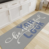 MontVoo - Bath Mat - Bathroom Mat Rug Non Slip Super Absorbent Stain Resistant Quick Dry Thin Bathroom Rug - Bath Mats for Bathroom Floor Bathtub Vanity - Bathmat Bath Rug Easy Care - 17"x27" Grey - 7DAY'S