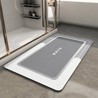 MontVoo - Bath Mat - Bathroom Mat Rug Non Slip Super Absorbent Stain Resistant Quick Dry Thin Bathroom Rug - Bath Mats for Bathroom Floor Bathtub Vanity - Bathmat Bath Rug Easy Care - 17"x27" Grey - 7DAY'S
