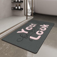 MontVoo - Bath Mat - Bathroom Mat Rug Non Slip Super Absorbent Stain Resistant Quick Dry Thin Bathroom Rug - Bath Mats for Bathroom Floor Bathtub Vanity - Bathmat Bath Rug Easy Care - 17"x27" Grey - 7DAY'S
