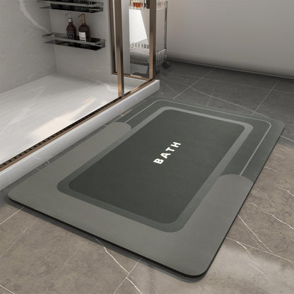 MontVoo - Bath Mat - Bathroom Mat Rug Non Slip Super Absorbent Stain Resistant Quick Dry Thin Bathroom Rug - Bath Mats for Bathroom Floor Bathtub Vanity - Bathmat Bath Rug Easy Care - 17"x27" Grey - 7DAY'S