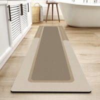 MontVoo - Bath Mat - Bathroom Mat Rug Non Slip Super Absorbent Stain Resistant Quick Dry Thin Bathroom Rug - Bath Mats for Bathroom Floor Bathtub Vanity - Bathmat Bath Rug Easy Care - 17"x27" Grey - 7DAY'S