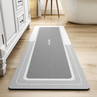 MontVoo - Bath Mat - Bathroom Mat Rug Non Slip Super Absorbent Stain Resistant Quick Dry Thin Bathroom Rug - Bath Mats for Bathroom Floor Bathtub Vanity - Bathmat Bath Rug Easy Care - 17"x27" Grey - 7DAY'S