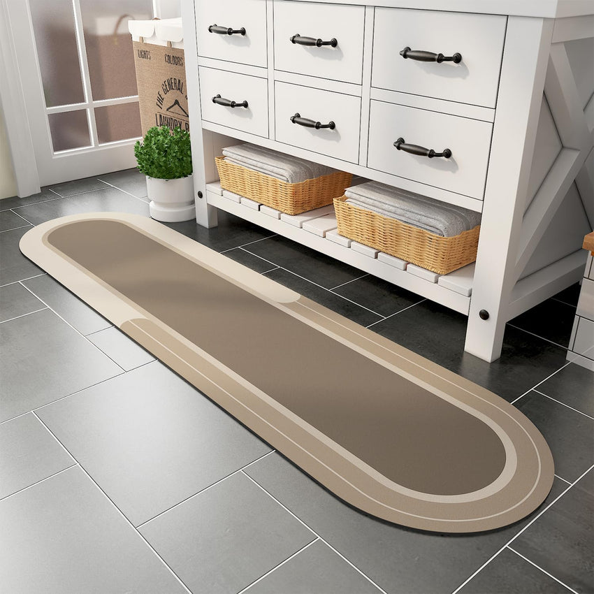 MontVoo Bath Mat - Non Slip, Quick Dry, Stain Resistant Bath Mat Rug for Bathroom Floor - Easy Care Shower Rug for Outside Bathtub - 17"x27" Darkgrey - 7DAY'S